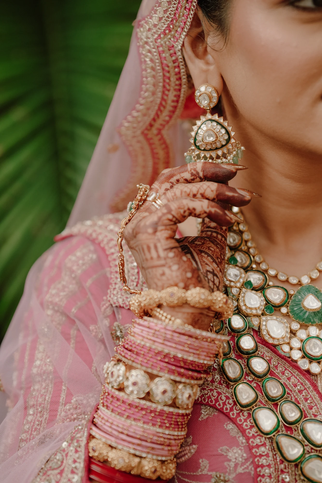 Bridal henna mehndi hands detail